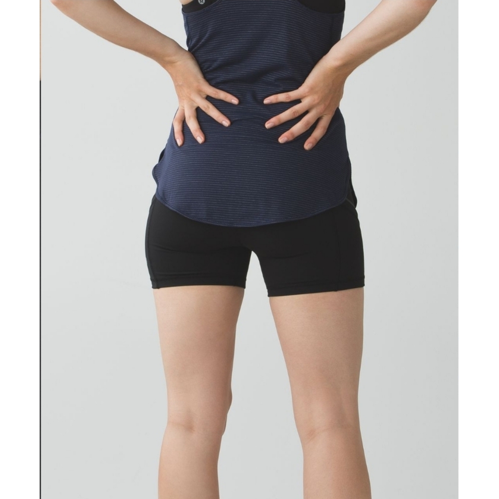Lululemon What The Sport Biker Shorts in Black - Style No: W7B61S Women's Size 4 - Picture 9 of 11